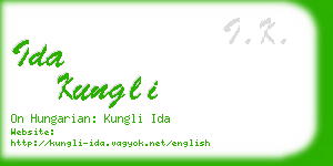 ida kungli business card